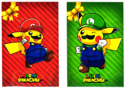 Pokemon - ELECTRIC PIKACHU Card Database * Mario & Luigi * CRACKED ICE HOLO - Image 1