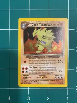 Pokemon Cards: Neo Destiny Rare Holo: Dark Tyranitar 11/105 - Image 1