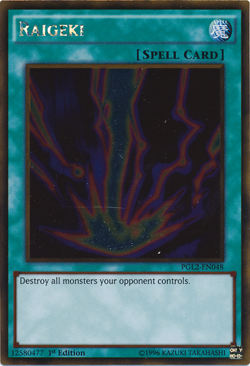 Yugioh Raigeki PGL2-EN048 Gold Rare 1st Ed VLP - Image 1