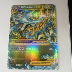 Mega Charizard EX 108/106 Secret Rare Pokemon Card Flashfire Holo NM (FAKE/COPY) - Image 1