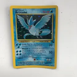 Pokemon Articuno 70HP Fossil 2/62 Holo Rare Unlimited Edition Card 1999 - Image 1
