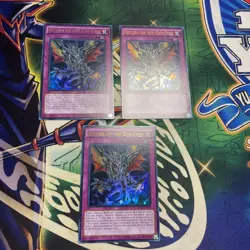 Yugioh! Return of the Red-Eyes x3 LDK2-ENJ34 Playset Ultra Rare Unlimited NM/M - Image 1