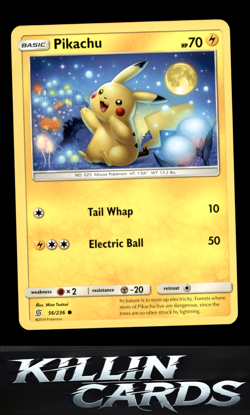 Pikachu (56) 56/236 Pokemon Common SM - Unified Minds Card NM - Image 1