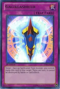 Yugioh! LP Gagagashield - ZTIN-EN005 - Ultra Rare - 1st Edition Lightly Played, - Image 1