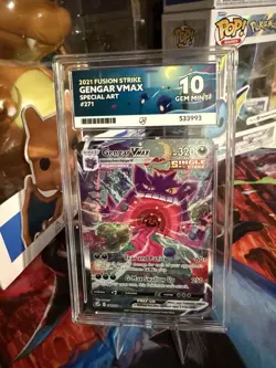 Pokemon Gengar VMAX Fusion Strike TCG Card 271/264 Ace 10 - Image 1