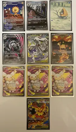 Mega Evolution ASCENDED HEROS FULL ART 9 Card Lot- all are GEM MINT - Image 1