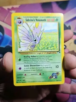 Sabrina's Venomoth 34/132 Gym Heroes Rare 60 Regular English Pokemon Card LP - Image 3