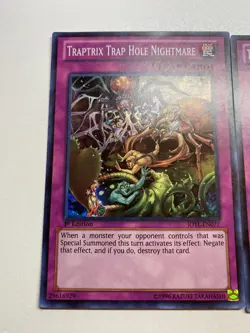 Yugioh 3X Traptrix Trap Hole Nightmare Super Rare 1st Edition JOTL-EN077 HP - Image 2