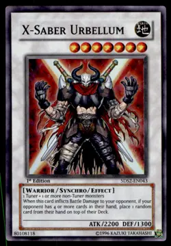 Yu-Gi-Oh! X-Saber Urbellum #5DS2-EN043 1st Edition Near Mint - Image 1