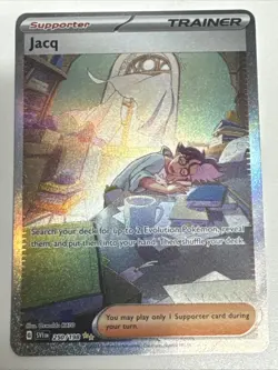 Pokemon TCG Jacq 250/198 Scarlet & Violet Base Set Secret Illustration Rare Card - Image 1