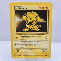 Pokemon TCG Electabuzz 20/102 Base Set Rare WOTC Vintage Card MP/HP - Image 1