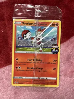 Pokemon TCG Scorbunny Promo Card On the Ball Futsal, 004/005, Factory Sealed - Image 3