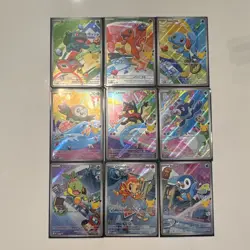 Pokemon First Partner Collection Illustration Set 9 Card Lot Charmander Squirtle - Image 1
