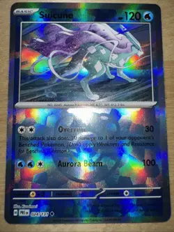 Pokemon Prismatic Evolutions Suicune #024 Masterball Reverse Holo Variant Card - Image 1