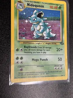 Pokemon Nidoqueen TCG Jungle Holo Card 7/64 Unlimited Rare MP Condition - Image 3