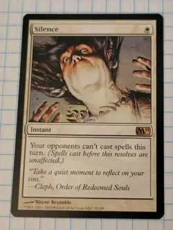 Silence #30 Magic 2011 M11 Magic MTG Rare Instant White - Image 1