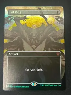 MTG SOC 427 Sol Ring Borderless Foil Promo - Image 1