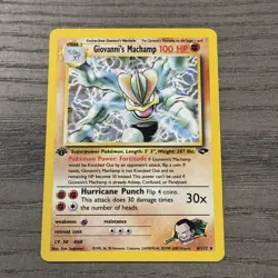 Giovanni's Machamp 6/132 Gym Challenge HOLO Rare 1st Edition 100 HP to DMG 1999 - Image 1