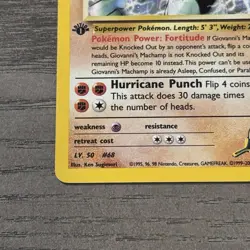 Giovanni's Machamp 6/132 Gym Challenge HOLO Rare 1st Edition 100 HP to DMG 1999 - Image 3