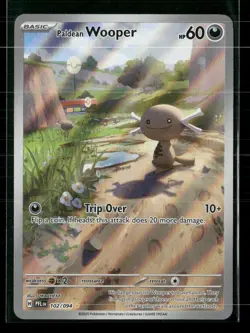 Paldean Wooper 102/094 Illustration Rare Phantasmal Flames Holo Near Mint - Image 1