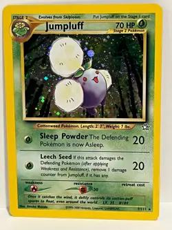 Vintage 2000 Pokemon TCG Neo Genesis JUMPLUFF HOLO Rare 7/111 LP English, Unltd - Image 1