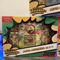 3 Pokemon TCG Ascended Heroes Mega ex Box Bundle Feraligatr Emboar Meganium New - Image 2