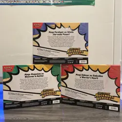 3 Pokemon TCG Ascended Heroes Mega ex Box Bundle Feraligatr Emboar Meganium New - Image 5