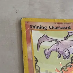Pokemon TCG Shining Charizard Neo Destiny 107/105 Heavy Played DMG - Image 3