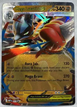 Pokemon TCG Mega Lucario ex MEP 012 Mega Evolution Promo Double Rare NM - Image 1