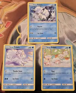 Alolan Vulpix 30/156 - 21/145 - 27/147 Pokemon Near Mint - Image 1