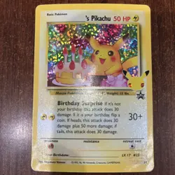 Pokemon Celebrations Holo Birthday Pikachu #24 NM - Image 2