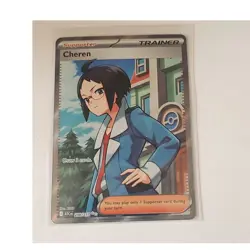 Pokemon TCG Cheren Rare Foil ASC EN 258/217 Trainer Supporter REND - Image 1