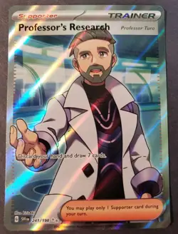 Pokemon Professor's Research: Turo 241/198 Ultra Rare Scarlet & Violet Base NM - Image 1