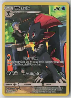 Weavile 238/236 Secret Rare Cosmic Eclipse Near Mint - Image 1