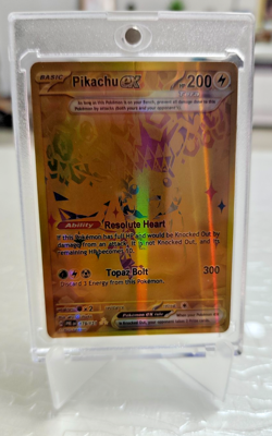 Pikachu ex Tera Gold Full Art 179/193 SV3b Pokemon Card Ultra Rare NM/Mint - Image 1