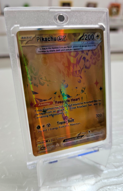 Pikachu ex Tera Gold Full Art 179/193 SV3b Pokemon Card Ultra Rare NM/Mint - Image 2