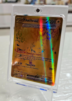Pikachu ex Tera Gold Full Art 179/193 SV3b Pokemon Card Ultra Rare NM/Mint - Image 3