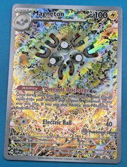 Pokemon TCG Magneton SVP 159 Surging Sparks Pokemon Center Stamped - Image 1