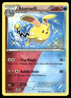 Azumarill 77/114 Uncommon Steam Siege Pokemon Moderately Played - Image 1