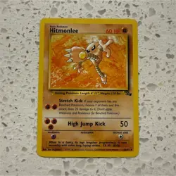 Pokemon Hitmonlee Fossil Rare 22/62 Regular Unlimited WOTC English 1999 NM - Image 1