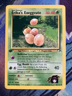 Pokemon 2000 Gym Heroes First Edition: Erika's Exeggcute (43/132) LP - Image 1