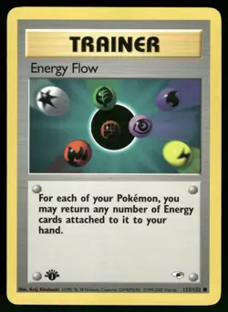 Energy Flow 122/132 Common Gym Heroes Pokemon 1st Edition Lightly Played - Image 1