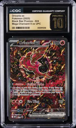 2025 POKEMON #024 ORICORIO EX CGC 10 PRISTINE - Image 1