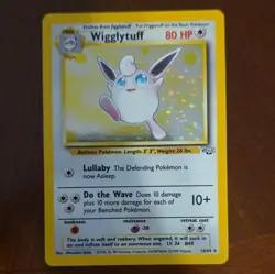 Wigglytuff 16/64 Jungle Holo Rare Unlimited English 80 HP Pokemon TCG 1999 - Image 1