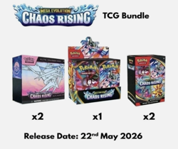PRESALE Chaos Rising Pokemon Center Bundle 1x Booster Box, 2x Bundles, 2x PC ETB - Image 1