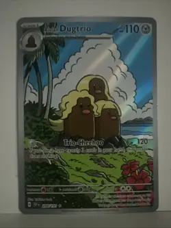 Alolan Dugtrio 208/191 Illustration Rare Pokemon Surging Sparks NM IR Full Art - Image 1