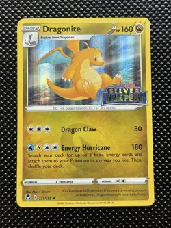 Pokemon TCG Exclusive Dragonite 131/195 Silver Tempest Stamped Promo NM - Image 1