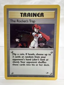 Pokemon The Rocket's Trap Gym Heroes Trainer Holo Rare 19/132 Unlimited English - Image 1