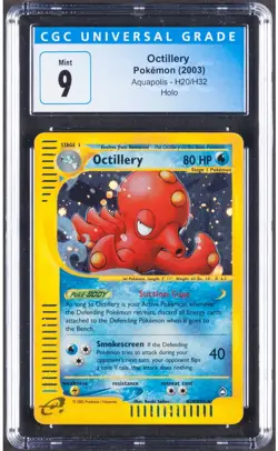 2003 Octillery Pokemon Aquapolis H20/H32 Holo CGC 9 - Image 1