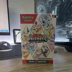 Pokemon TCG Scarlet & Violet Prismatic Evolutions Booster Bundle 6 Packs Eevee - Image 2